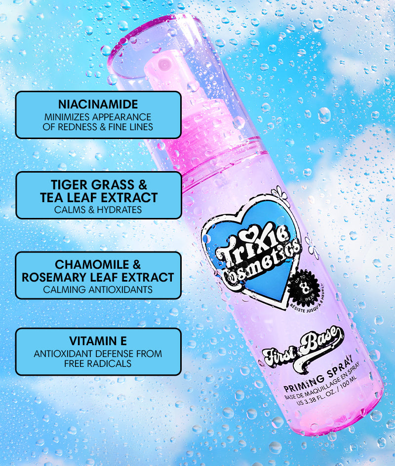 Game Face - First Base Priming Spray – Trixie Cosmetics