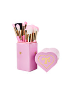 13 Piece Pink Brush Set Makeup Brushes - Trixie Cosmetics